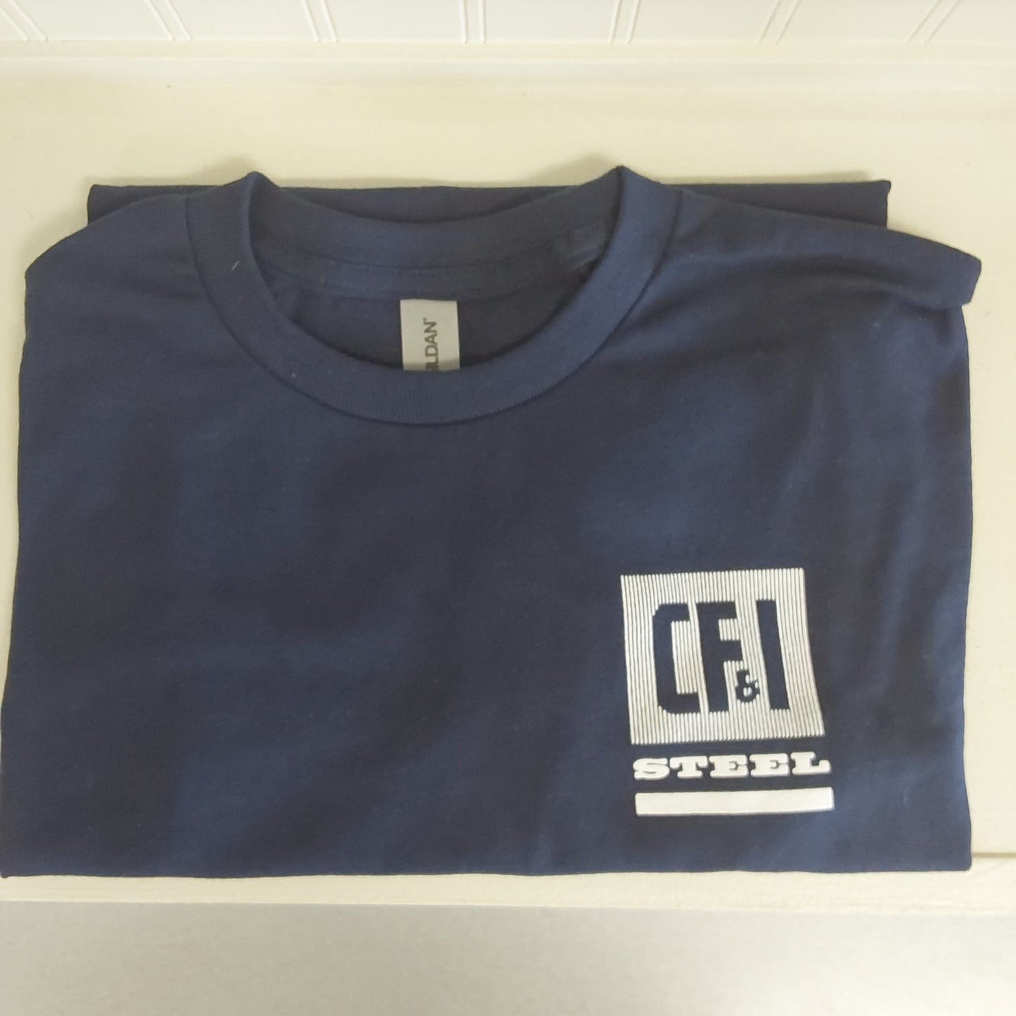 T-Shirt Men's Crew Neck Blue 2XL