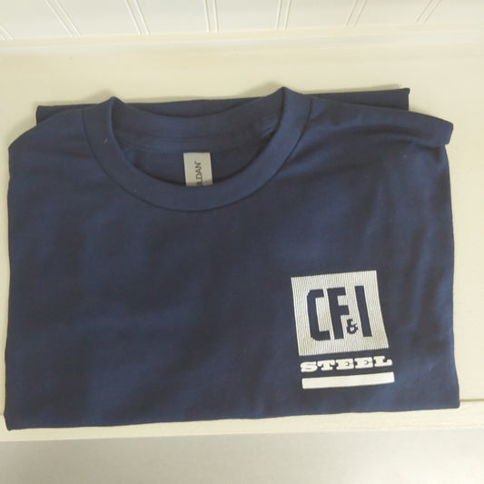 T-Shirt Men's Crew Neck Blue Medium