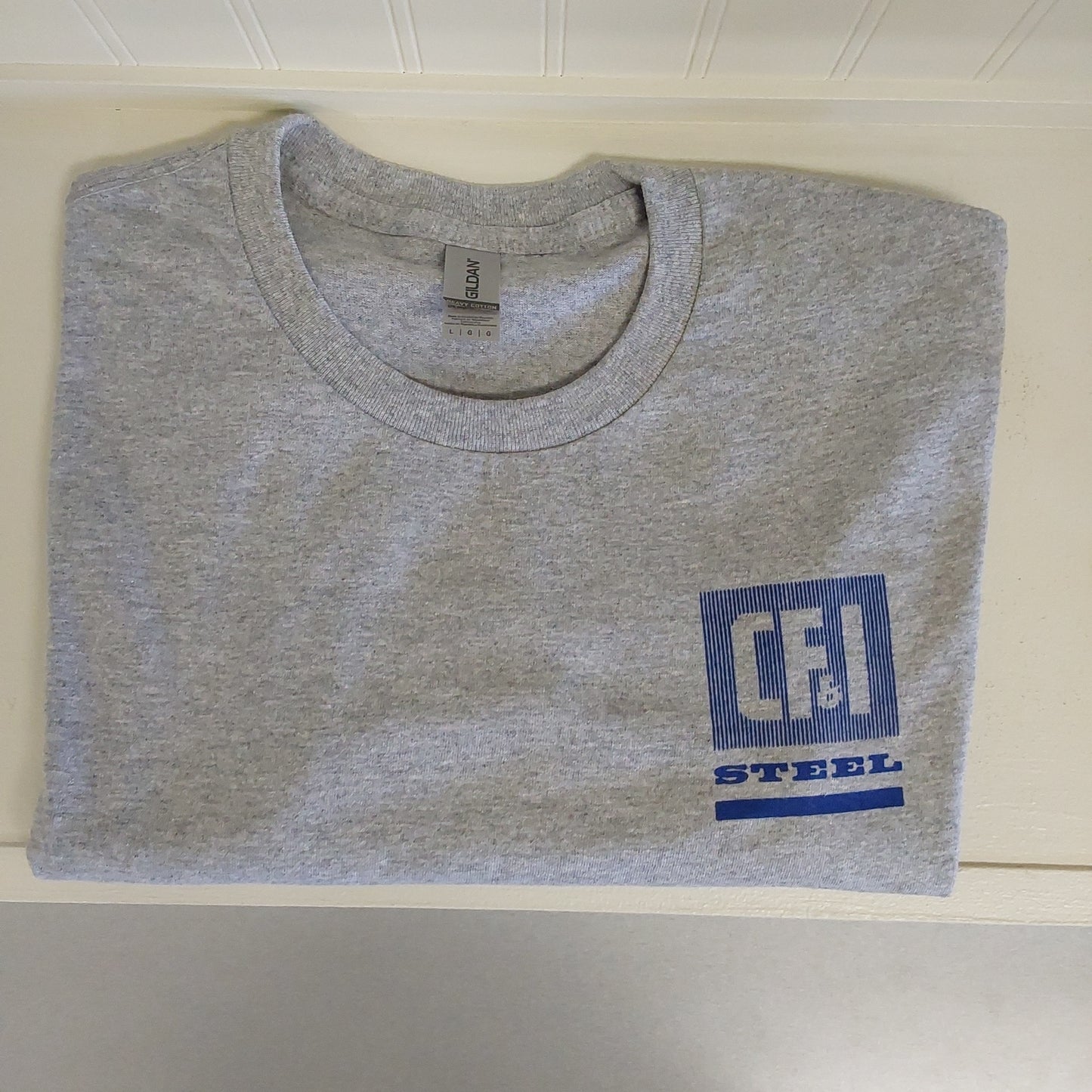 T-Shirt Men's Crew Neck Grey 3XL