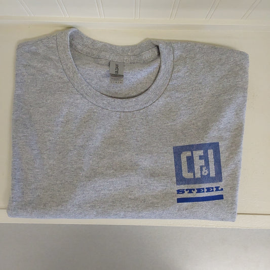 T-Shirt Men's Crew Neck Grey XL
